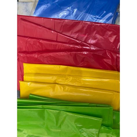 1 Pack 10Pcs Colored Trash Bag Large Yellow Blue Red Green Pang