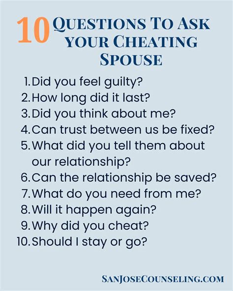 10 Must Ask Questions For Your Cheating Spouse 2026 San Jose Counseling Dr Invia Betjoseph 10 Must Ask Questions For Your Cheating Spouse 2026 San Jose Counseling Dr Invia Betjoseph