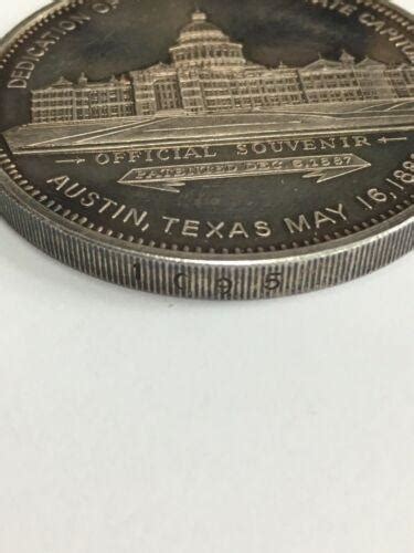 1988 Texas Austin Capitol Centennial 2Oz Silver Medal Coin 62 3 Grams 999 Fine 3827071562