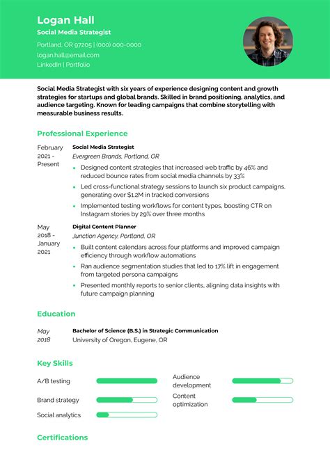 20 Social Media Resume Examples And Templates For 2026 Resume Org