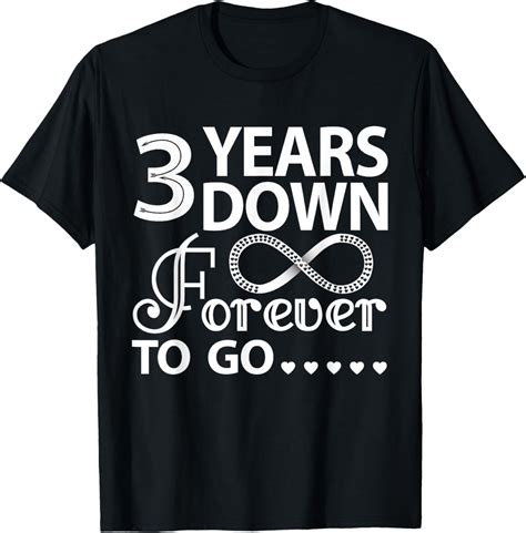 3 Years Down Forever To Go 3Rd Wedding Anniversary T Shirts Phone Cases And Other Gift Collections Greeting Card