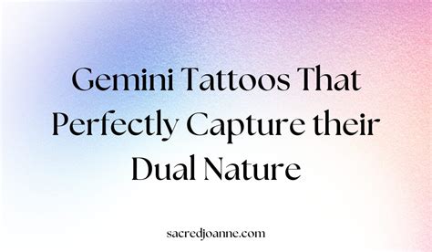 37 Gemini Tattoos That Perfectly Capture Their Dual Nature Sacred Joanne