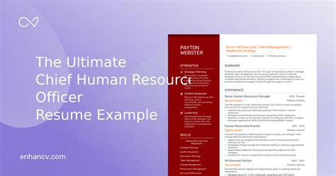 5 Chief Human Resources Officer Resume Examples Amp Guide For 2023