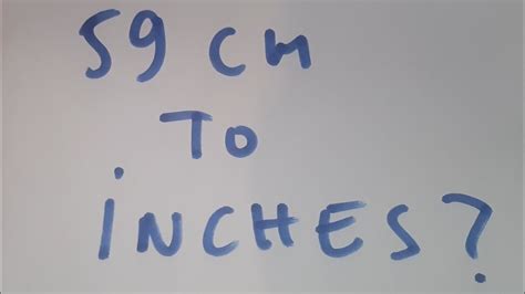 Convert 59cm to Inches: Quick and Accurate Conversion Guide