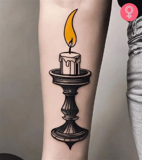 8 Unique Candle Tattoos Illuminating Symbolism And Warmth