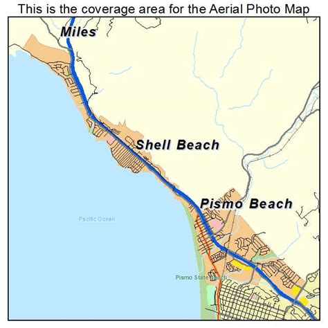 Aerial Photography Map Of Pismo Beach Ca California