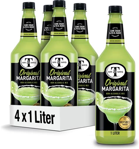 Amazon Com Mr Amp Mrs T Margarita Mix 1 L Bottle Pack Of 4 Tangy