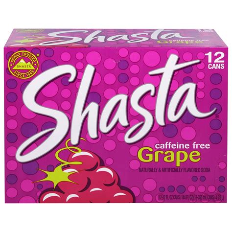 Amazon Com Shasta 12 Piece Pack Soda Soft Drinks Grape Soda