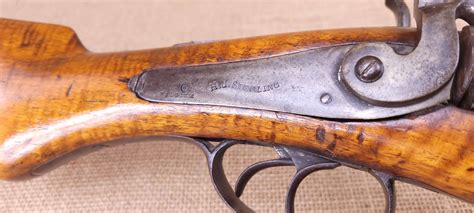 Antique H J Sterling Double Barrel Side By Side Percussion Shotgun 12 Antique H J Sterling Double Barrel Side By Side Percussion Shotgun 12