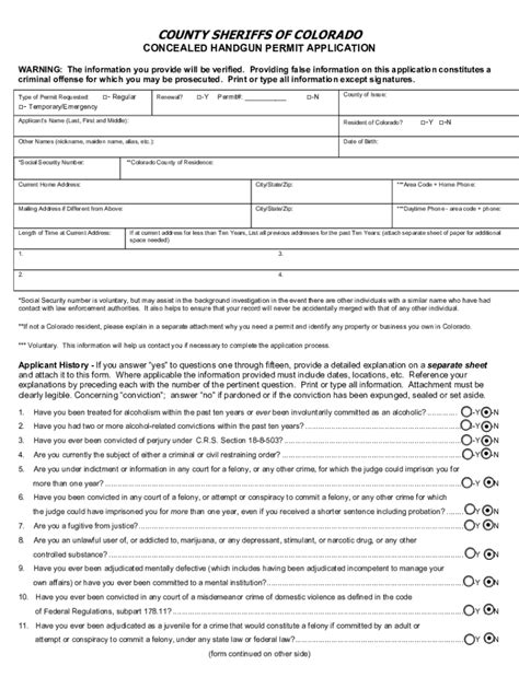 Arapahoe County Concealed Carry Permit Renewal Fill Out Amp Sign Online