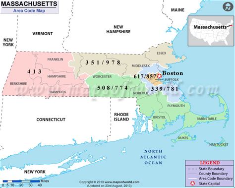 Area Code Map Massachusetts Area Code Map Massachusetts
