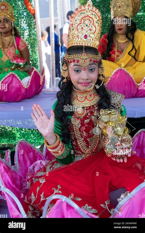 At The 2022 Diwali Celebration An Very Cute Preteen Poses As Lakshmi At The 2022 Diwali Celebration An Very Cute Preteen Poses As Lakshmi