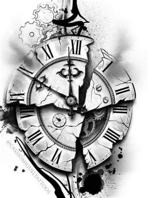 Bit Cora Clock Drawings Clock Tattoo Design Tattoo Art Drawings