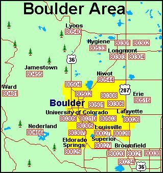 Boulder Zip Code Map Boulder Zip Codes