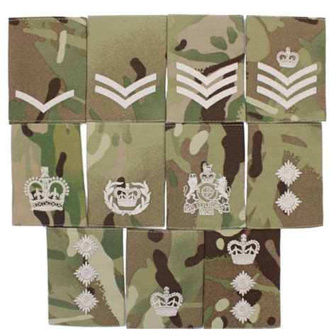 British Military Rank Slides Genuine British Military Mtp Green Rank Slides Assorted Ranks New Unissued Uk Made Uniform Accessories Military Collectibles