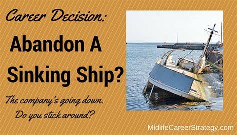 Career Decision Leave A Sinking Ship Or Enjoy More Cheese Midlife Career Strategy
