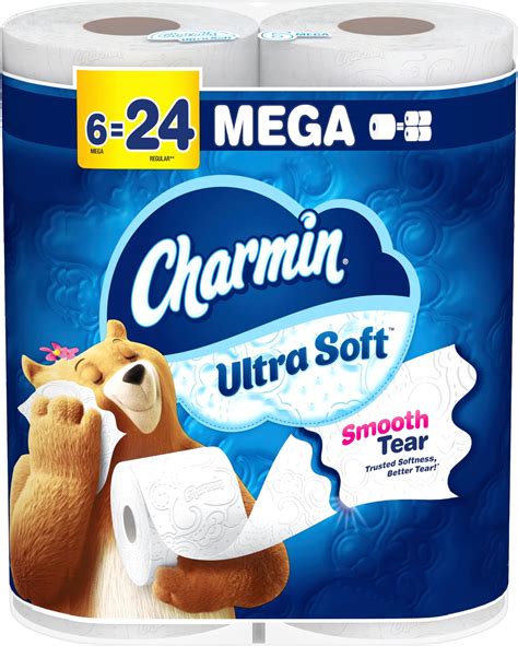 Charmin Toilet Paper 6 Pack Charmin Ultra Strong 2 Ply 286 Sheets Per Roll Bathroom Tissue 12 Ct Delivery Near Me Charmin Ultra Strong Jumbo