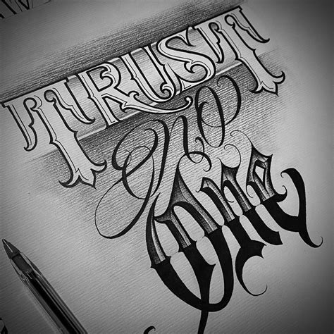 Chicano Tattoo Lettering Design