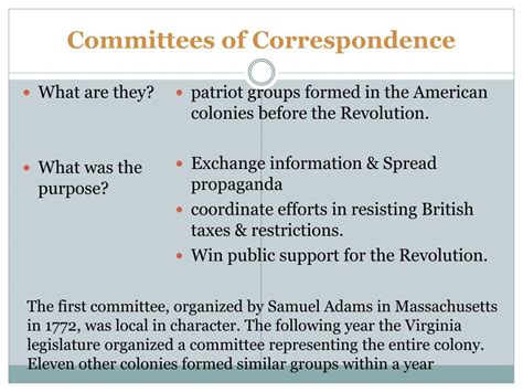 Committees of Correspondence: Secrets to Revolutionary Communication