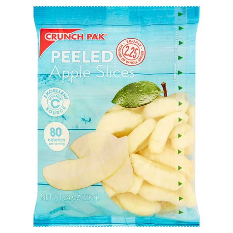 Crunch Pak Fresh Sweet Peeled Apple Slices 24 Oz Resealable Bag Walmart Com