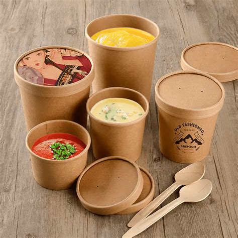Custom Printed Disposable Hot Soup Bowls Paper Soup Cup Buy Paper