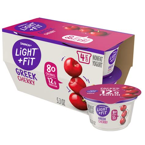 Dannon Light Fit Greek Nonfat Yogurt Strawberry 5 3Oz Ea 4Pk Garden Grocer
