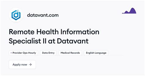 Datavant Health Information Specialist Remote