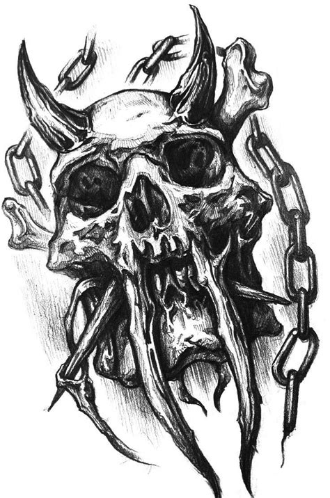 Demon Skull Tattoo Designs