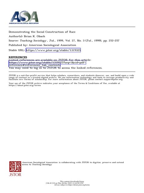 Demonstrating The Social Construction Of Race Pdf Race Human Demonstrating The Social Construction Of Race Pdf Race Human