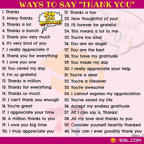 Different Ways To Say Thank You Free English Vocabulary Lesson Different Ways To Say Thank You Free English Vocabulary Lesson