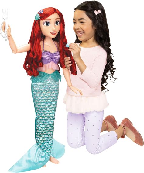Disney Princess Ariel Doll My Size 32 Tall Playdate Ariel Doll With Long Flowing Hair Dinglehopper Hairbrush Disney S The Little Mermaid 30 Year Anniversary Dolls Amazon Canada