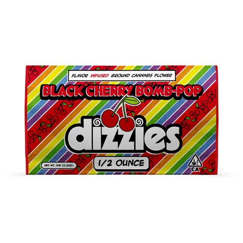 Dizzies Infused Ground Flower Black Cherry Bomb Pop 14G Dizzies Dizzies Infused Ground Flower Black Cherry Bomb Pop 14G Dizzies