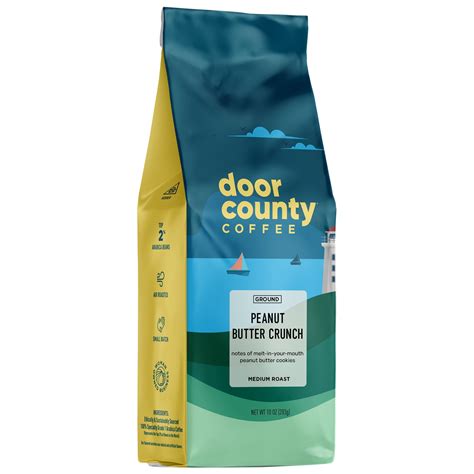 Door County Coffee Peanut Butter Crunch 5Lb Ground Specialty Coffee