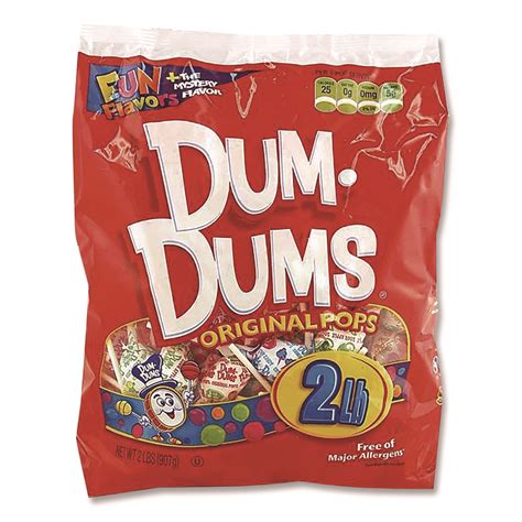 Dum Dum Pops Assorted Flavors Individually Wrapped 2 Lb Bag 200 Pieces Bag 6 Bags Carton Dum Dum Pops Assorted Flavors Individually Wrapped 2 Lb Bag 200 Pieces Bag 6 Bags Carton