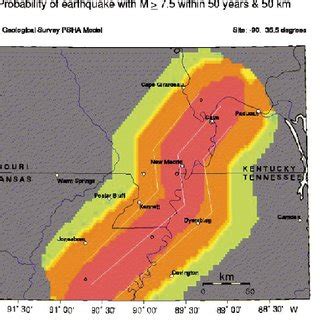 Earthquake Probability Map Of The New Madrid Seismic Zone Usgs 2005 Download Scientific Diagram Earthquake Probability Map Of The New Madrid Seismic Zone Usgs 2005 Download Scientific Diagram