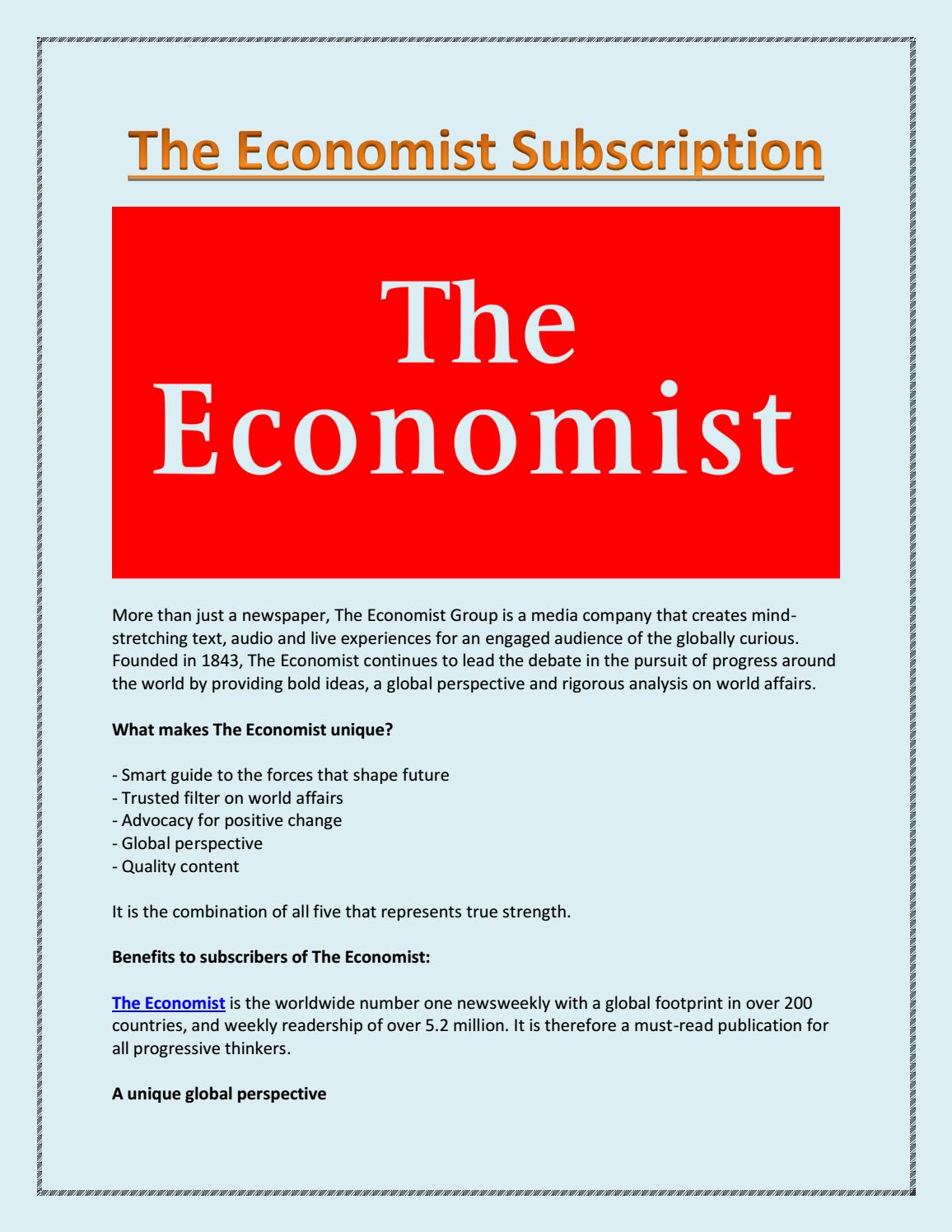 Economist Subscription