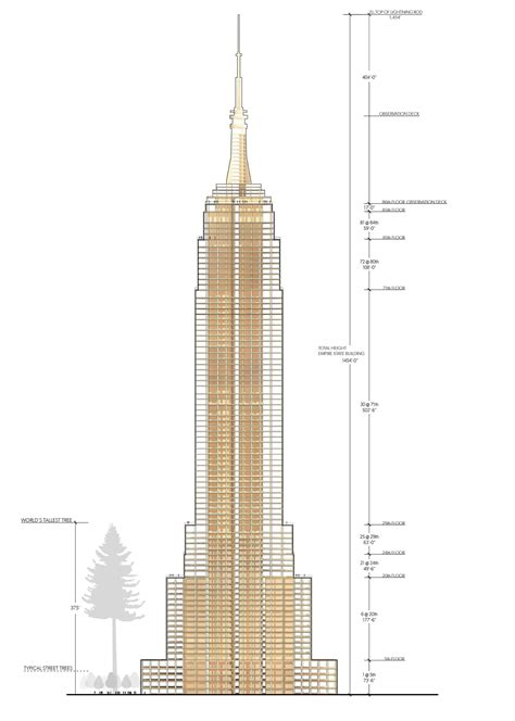 Empire State Building Dimensions Drawing Empire State Building Dimensions Drawing