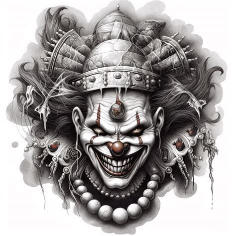 Evil Clowns Tattoo Designs