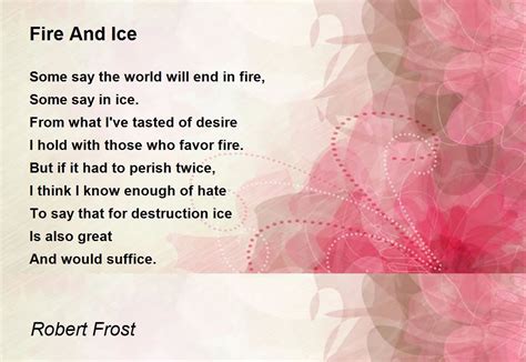 Fire and Ice Robert Frost Analysis Unveiled