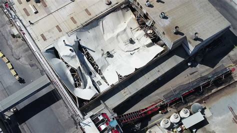 First Look Of San Benito Foods Roof Collapse From The Air