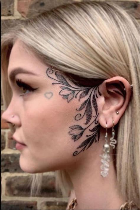 Flower Face Tattoo
