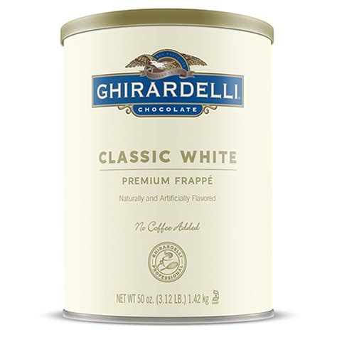 Ghirardelli Classic White Frappe 1Ct 3 12Lb Can Ghirardelli Classic White Frappe 1Ct 3 12Lb Can