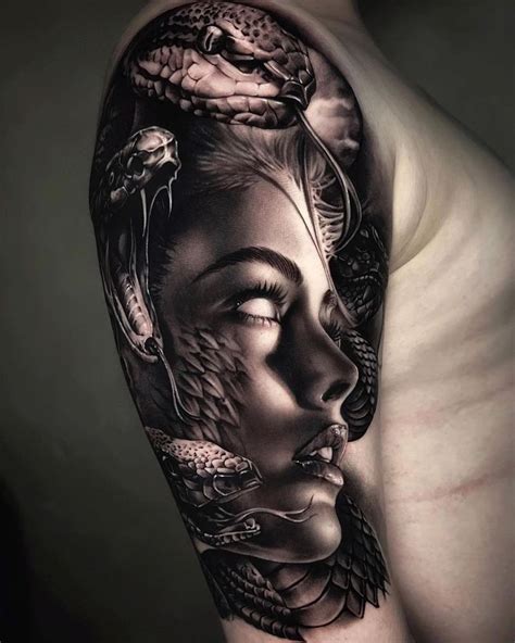 Girl Amp Snake Scary Tattoos Cool Forearm Tattoos Leg Tattoo Men