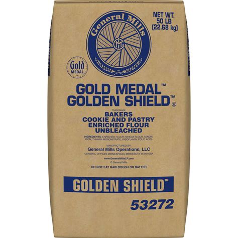 Gold Medal Golden Shield Unbleached Cookie And Pastry Enriched Flour 50 Pound Each