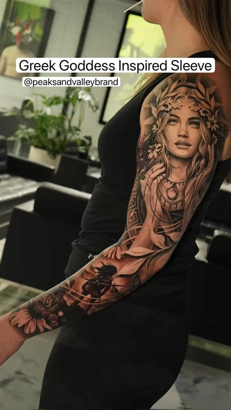 Greek Goddess Tattoo Sleeve