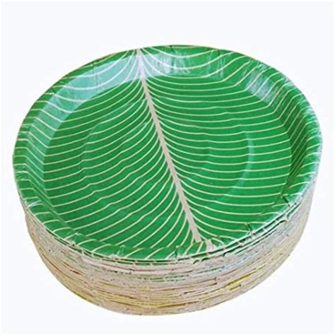 Green Banana Leaf Paper Plate At Disposable Banana Plate In