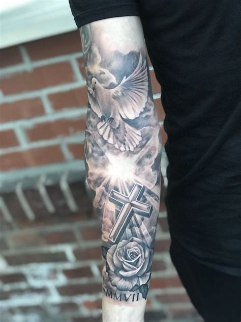 Half Sleeve Tattoos With Cross Forearm Tattoo Ideas Half Sleeve Tattoos With Cross Forearm Tattoo Ideas