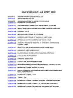 Health And Safety Code