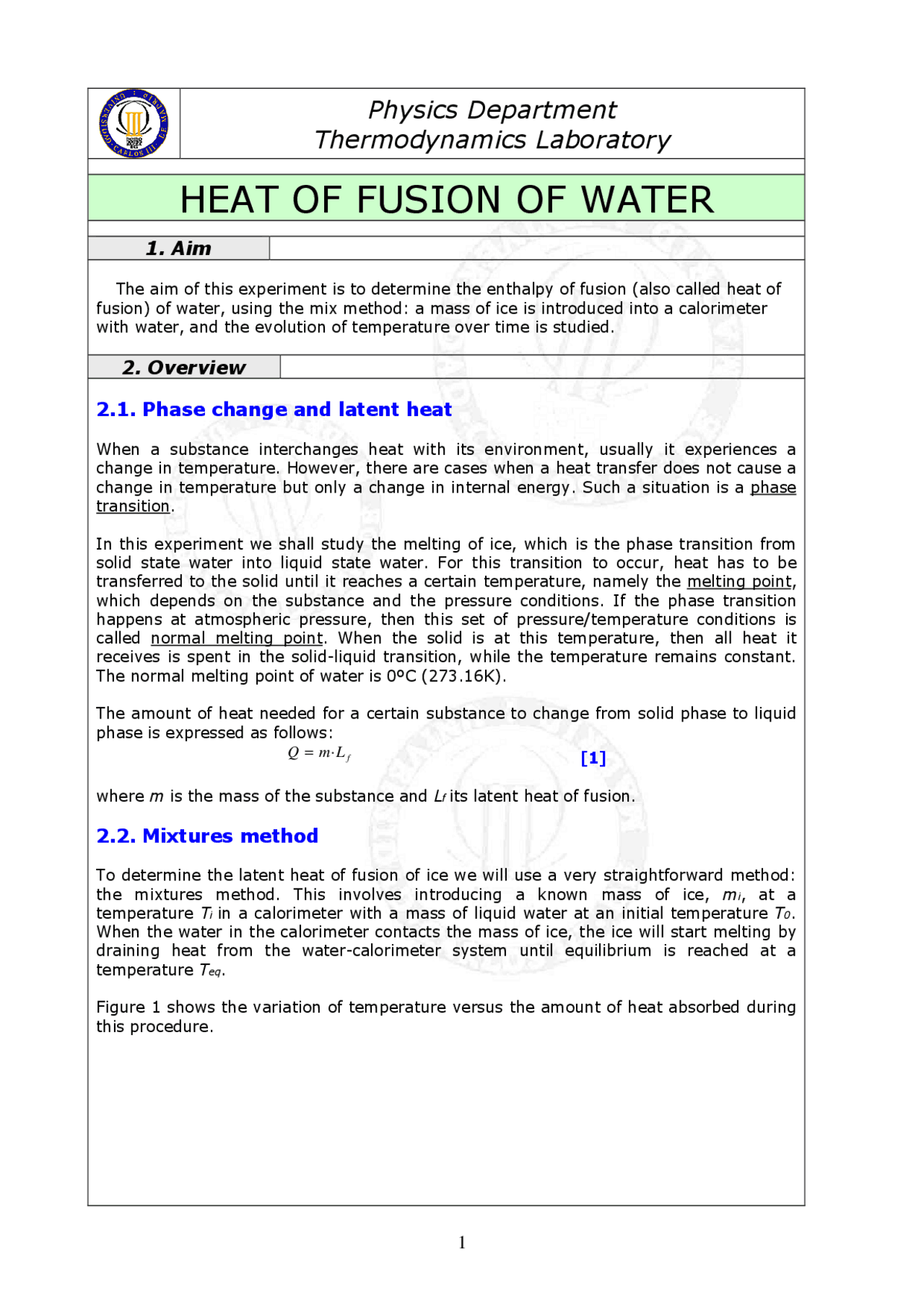Heat of Fusion of Water: Secret Revealed!
