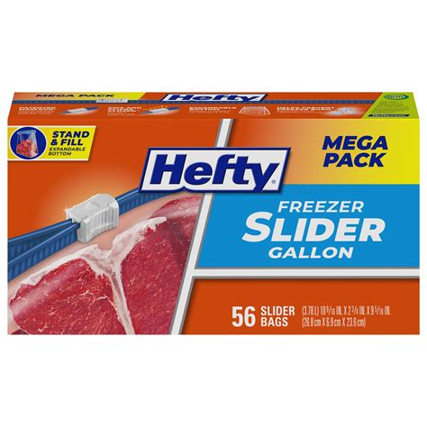 Hefty Freezer Gallon Slider Bags 25 Count